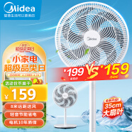 美的（Midea）【品质推荐】七叶轻音柔风电风扇/家用省电落地扇/台式电扇/广角摇头节能宿舍小型风扇 SAE35CA