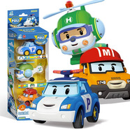 变形警车珀利机器人玩具儿童男女孩小汽车警车poli安巴救护车救援队6全套礼物 不可变形】珀利+海利+马克981-6