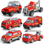 宝乐星 儿童玩具 早教消防车汽车模型合金车玩具车儿童宝宝滑行车 男孩玩具生日礼物