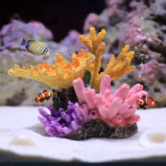 HIDOM鱼缸造景仿真珊瑚水族箱造景鱼缸装饰品摆件假山贝壳造景石头用品 小珊瑚群KB01