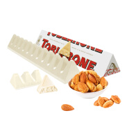 三角（Toblerone）瑞士白巧克力含蜂蜜及巴旦木糖100g 休闲零食生日礼物女