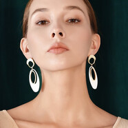 黛若耳夹无耳洞女夸张大圈圈耳钉欧美气质几何耳环高级感显脸瘦耳饰