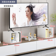 电视机增高架液晶显示器增高底座电视柜加高置物架屏幕增高台 白色双层 / 竖竖组合