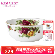 ROYAL ALBERT 英国皇家阿尔伯特老镇玫瑰骨瓷餐具欧式轻奢餐盘复古 汤碗13cm