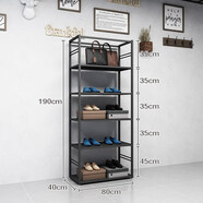 【加粗】服装店展示架男装店铺货架落地式双层挂衣架铁艺鞋帽包架 置物架长80高190