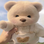 欧洲品质 TOY丽娜娃衣 中号teddy着替衣服熊替换丽娜适配小熊30cm 白背带裤+毛衣 含全身衣帽 适配中号熊站高30