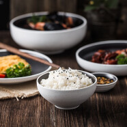 开鸿  日式餐具INS米饭碗碗碟盘套装简约复古网红餐厅定制LOGO 磨砂 米饭碗