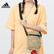 阿迪达斯 （adidas）单肩包斜挎包休闲运动包男女简约时尚挎包小背包手机包 卡其色