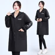 冬季加绒防水罩衣女外穿新款围裙防尘工作服干活穿防脏工作衣服女 602中长款（黑色）防水加绒 3XL建议（145-165斤）