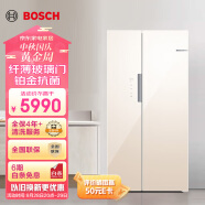 博世（BOSCH ）【超薄玻璃门】500升风冷无霜变频嵌入式双开对开门冰箱 家用超薄 以旧换新 KXN50S68TI