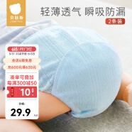 贝肽斯婴儿尿布纯棉男女宝宝可洗训练裤锻炼如厕新生儿纱布戒尿不湿神器 蓝色+绿色-2条 [适合15个月以上] 24-36斤