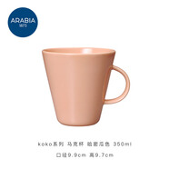 ArabiaIittala瑞典Rorstrand粉色家用饭碗马克杯深盘系列 姜黄色哈密瓜色马克杯