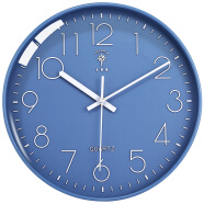 北极星（POLARIS）挂钟客厅家用时钟现代简约轻奢挂钟时尚智能钟表 2536蓝色石英款