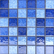 华欣硕游泳池马赛克陶瓷定做拼图案蓝色浴水池鱼池酒店温泉防滑耐磨瓷砖 48结晶釉青出于蓝