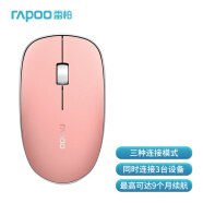 雷柏（Rapoo） M200G 无线鼠标 蓝牙鼠标 办公鼠标 轻音鼠标 便携鼠标 对称鼠标 笔记本鼠标 粉色