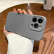 领待 适用苹果16promax手机壳液态硅胶亲肤手感纯色轻薄全包镜头防摔男女情侣15promax手机壳保护套 石墨灰【液态精孔中性】 iPhone 15 Pro