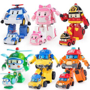 迪士尼变形汽车玩具警车波利机器人珀利警长玩具安巴罗伊救援全套装儿童 随机一款