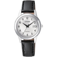 西铁城（CITIZEN）光动能男女士手表 情侣系列腕表 商务休闲简约 生日礼物 FE1081-08A 女表