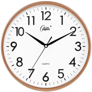 康巴丝（Compas）挂钟客厅 12英寸简约钟表客厅石英钟表挂墙时钟 C2866 金色