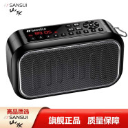 山水（sansui） E62 蓝牙音箱便携式收音机录音机插卡插U盘迷你小型音响低音炮 普通版黑色