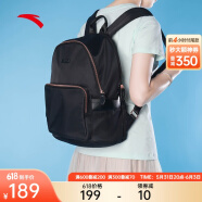 安踏mini(迷你)双肩包 女背包小巧便捷学生书包旅行包时尚轻便 基础黑7154 均码