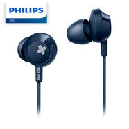 飞利浦（PHILIPS） SHE4305双低音HIFI动圈入耳式耳机耳塞手机游戏耳麦K歌带麦克运动有有防伪标 SHE4305深蓝色(3.5接口)