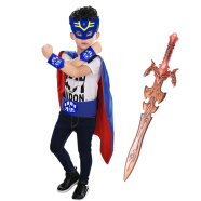 格瑞芬 万圣节服装儿童男女孩 道具面具披风装饰创意玩具 超变金刚披风+剑+面罩+护腕+腰带