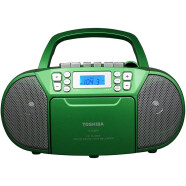 TOSHIBA 东芝TY-CKM39便携式音箱音响 AM/FM立体声收音机 CD盒式磁带播放器 老式 草绿色 复古送父母礼物