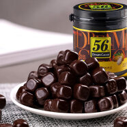 乐天黑巧克力韩国进口lotte梦 巧克力豆零食黑巧 56%巧克力豆1 罐装 86g