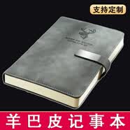 福兴旺本子笔记本定制logo封面a5商务记事本礼盒装伴手礼日记本子办公会议记录本工作本随身高颜值加厚款 A5浅灰带扣【鹿头款200页】