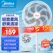 美的（Midea）【品质推荐】七叶轻音柔风电风扇/家用省电落地扇/台式电扇/广角摇头节能宿舍小型风扇 SAE35CA