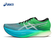 亚瑟士ASICS男鞋女鞋轻便跑鞋竞速碳板跑步鞋舒适运动鞋 METASPEED SKY+ 黑色/绿色 38