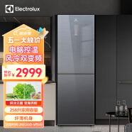 伊莱克斯（Electrolux）EBE2519GB 258升两门冰箱 风冷无霜变频冷藏冷冻家用电冰箱 质感银