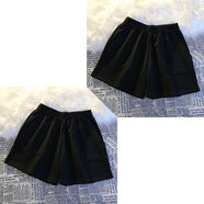 朵伶诗儿【两条装】休闲裤女夏装新款时尚高腰显瘦百搭个性运动舒适短裤 黑色+黑色 M 建议95斤内