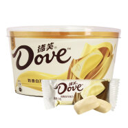 德芙（Dove）新货巧克力礼盒装碗装喜糖伴手礼新老包装随机发圣诞节零食礼盒 【1碗】奶香白巧(18条) 碗装 252g