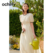 欧时力（ochirly）盐缩纯棉连衣裙夏装沙滩度假风法式桔梗裙 白色018 XS