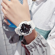 佰时顿电子手表女防水多功能运动夜光中学生女男ins番茄网红情侣腕表 时尚黑白女款