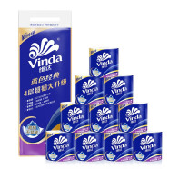 维达(Vinda) 卷纸 蓝色经典4层160克*10卷 卫生卷筒纸 纸巾
