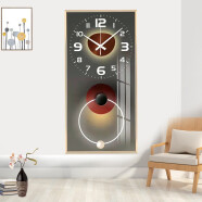 三五牌 挂钟轻奢钟表挂钟客厅个性装饰挂墙创意餐厅简约家用现代挂表时尚时钟 B6030抽象光环（30*60cm）