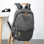派普达双肩包男士背包书包大容量电脑包休闲大学生旅行包 灰色