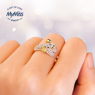 MyMiss银戒指女食指开口指环十二生肖戒子银饰品生日新年礼物送女友老婆 猪