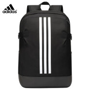 阿迪达斯（adidas）双肩包背包休闲运动包男女电脑包旅行健身训练学生书包 黑色