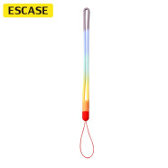 ESCASE 手机挂绳手腕相机短绳钱包U盘钥匙证件挂饰苹果15promax华为mate60pro等手机硅胶软款彩虹色ES-XS2