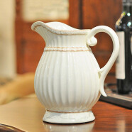 墨菲 北欧田园花艺套装陶瓷花瓶美式乡村创意客厅现代简约装饰品摆件 经典白色
