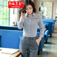 韩依索丝小西装外套女职业装女装套装春秋新款修身显瘦面试正装西服工作服 衬衫+西裤 S