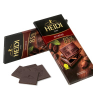 赫蒂（Heidi）纯可可脂85%特黑巧克力80g罗马尼亚原装进口生日礼物零食