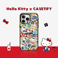 CASETIFY Hello Kitty x CASETiFY 联名集市手机壳适用于iPhone15ProMax 三丽鸥联名手机壳 苹果 透明黑框 iPhone 14 Pro