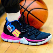耐克（NIKE）男鞋 Kyrie 5 黑橙欧文5代全新气垫实战篮球鞋运动休闲鞋 AO2919-003 黑粉 44.5
