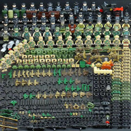 亦趣兼容特种兵军事积木玩具特警小人仔拼装模型男孩儿童新年生日礼物 60特种兵+120武器+防弹衣+30盾牌