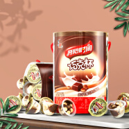 开心时间巧克杯 桶装巧克力味夹心饼干 儿童节日零食礼品 720g*1桶（牛奶巧克力味）